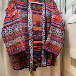 Zara Basic ,spring time coat,multicolor,made in Morocco